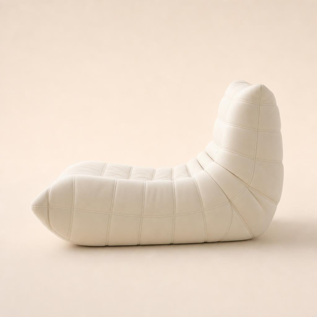 Sillón Nube crema, vista de perfil