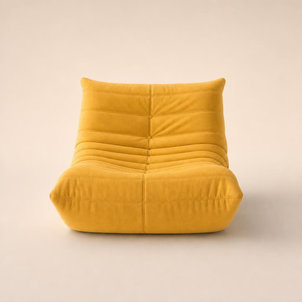 Sillón Nube amarillo, vista frontal