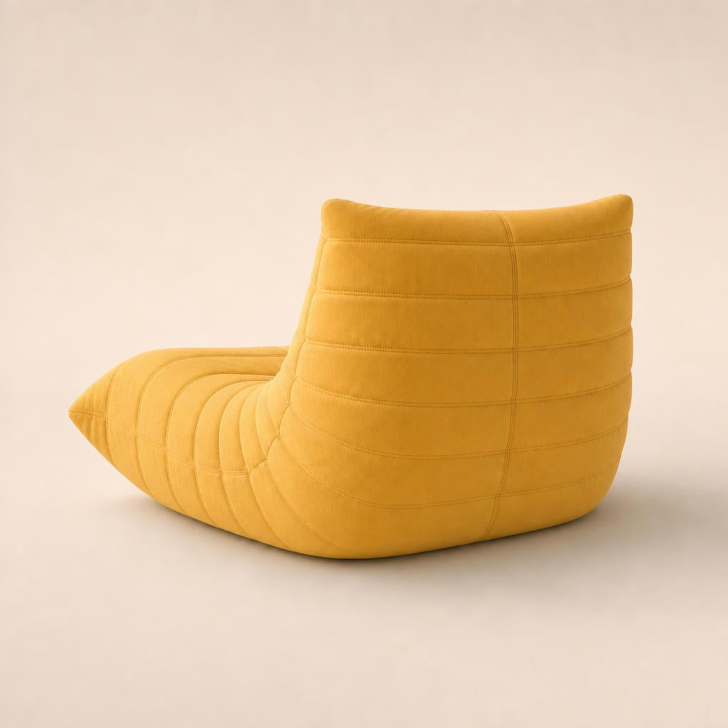 Sillón Nube amarillo, vista trasera